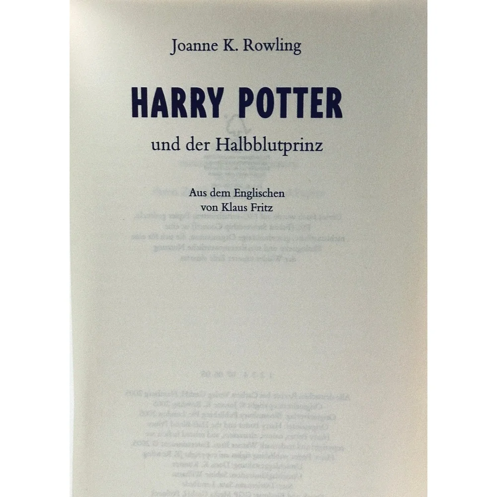 Harry Potter und der Halbblutprinz‎ Hardcover Deutsch Carlsen Rowling