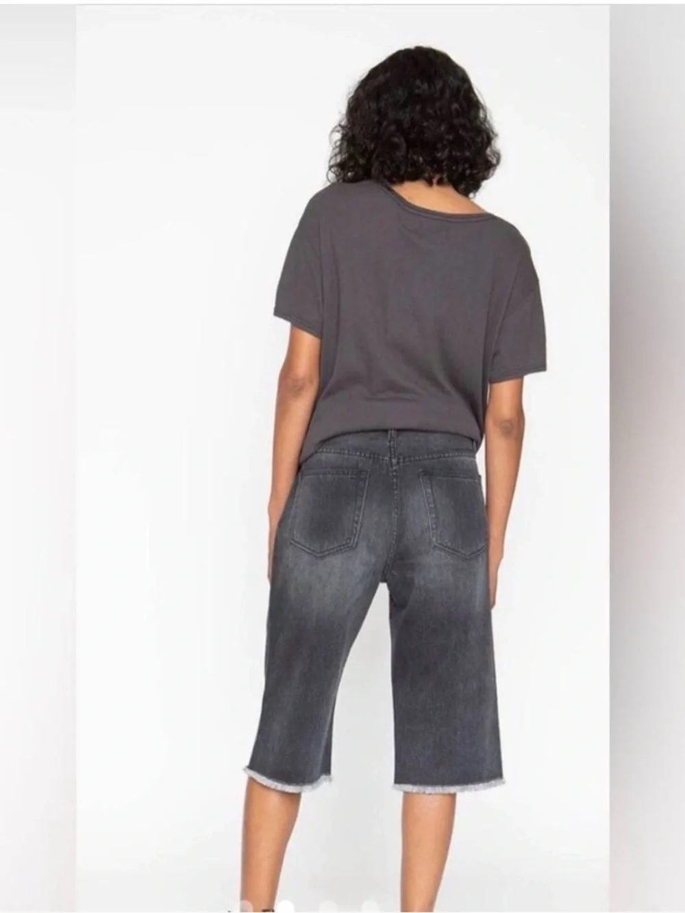 Sandrine Rose cropped distressed
