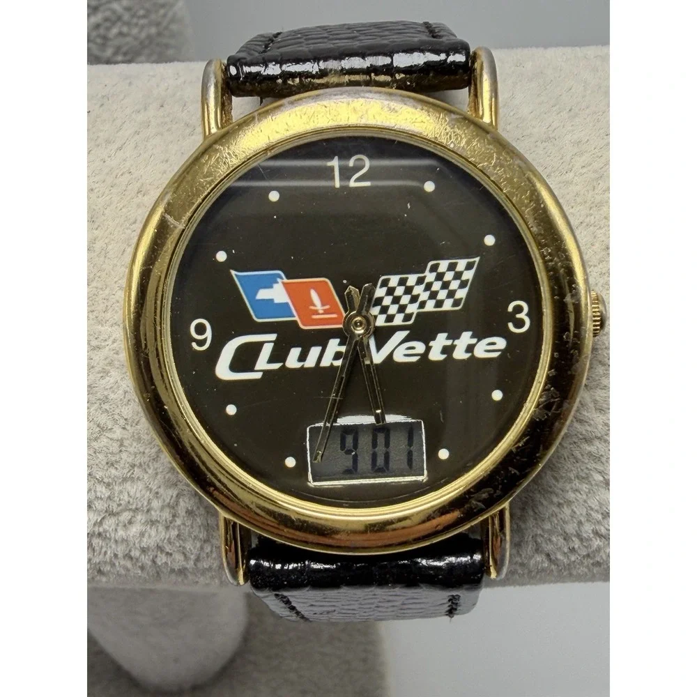 Club Vette Chevy Corvette Image‎ Mens Digital Watch New Battery 34MM 7.75