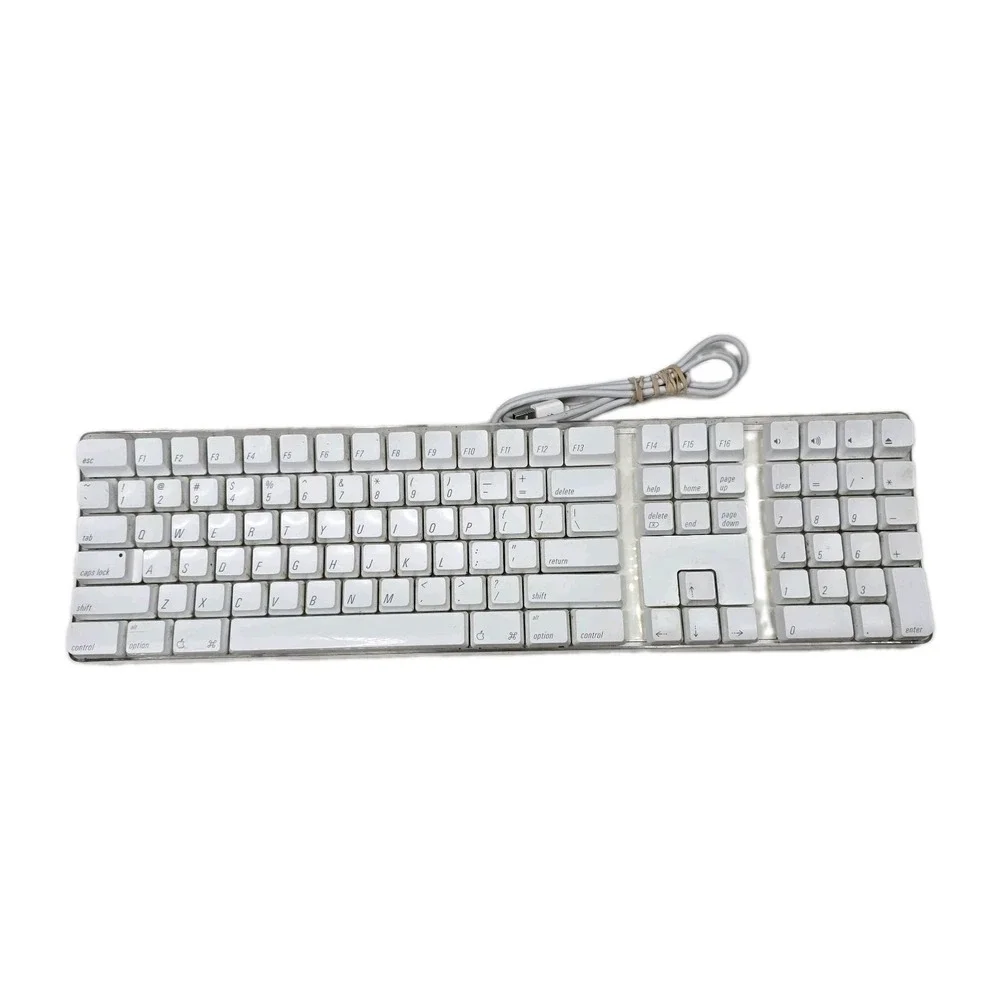 ⌨ Apple A1048 USB Wired Keyboard White Full Size Ergonomic Mac OS X Compatible
