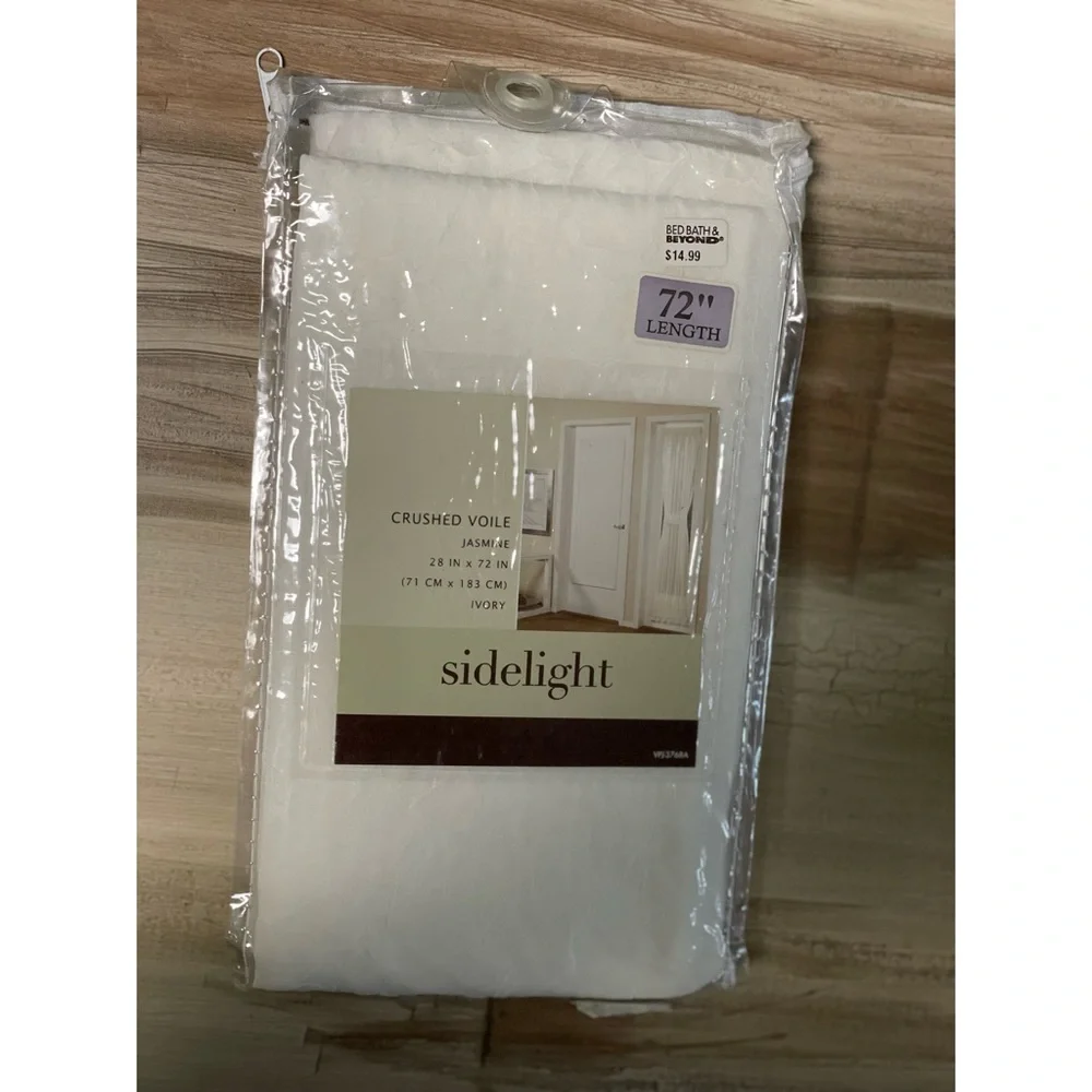 NWT Sidelight Set of 2 Single Panel Rod Pocket Curtain 28