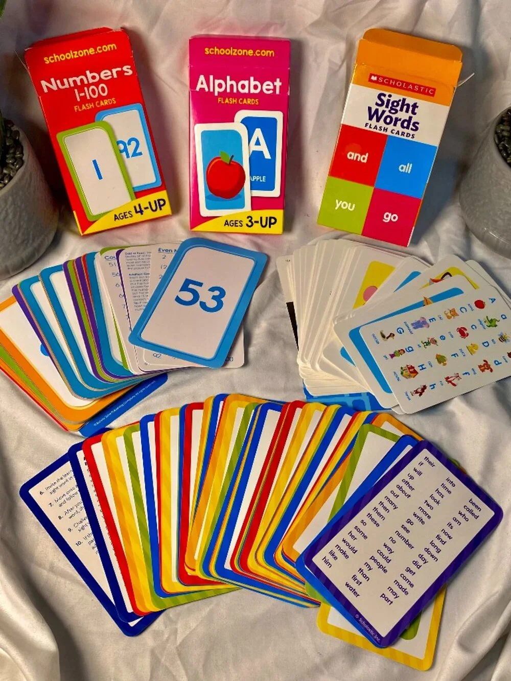 School Zone Numbers 1-100 + Alphabet + Scholastic Sight Words