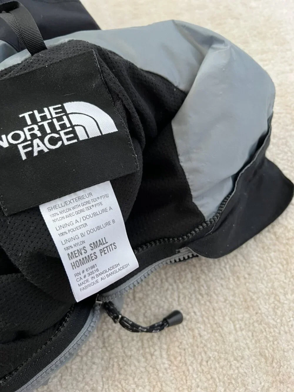 Vintage 90s The North Face GoreTex Mountain Jacket S Grey Black Packable Parka