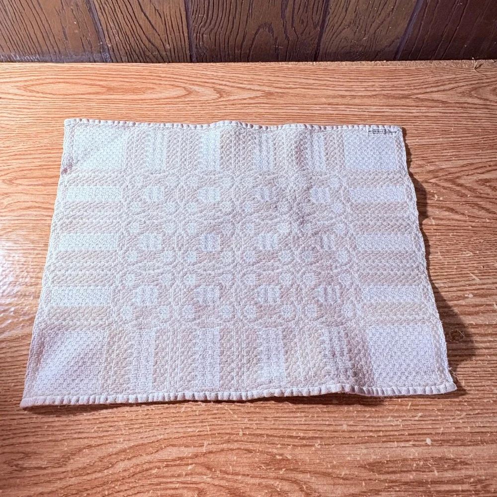 Brown And White Placemat Handmade Katherine Carman Lot of 7