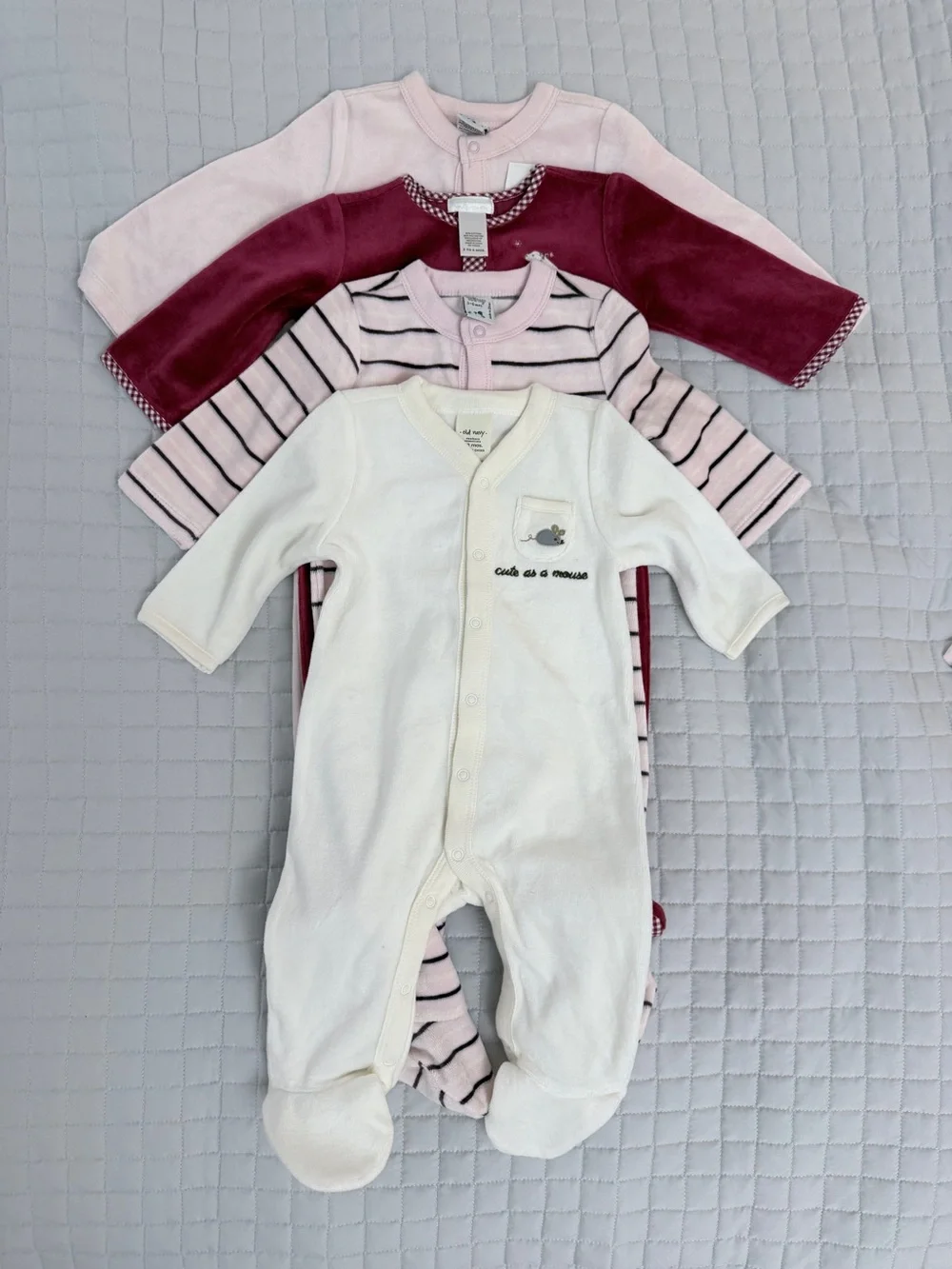 3 pack Old Navy One-Piece & 1 Janie and Jack one- piece