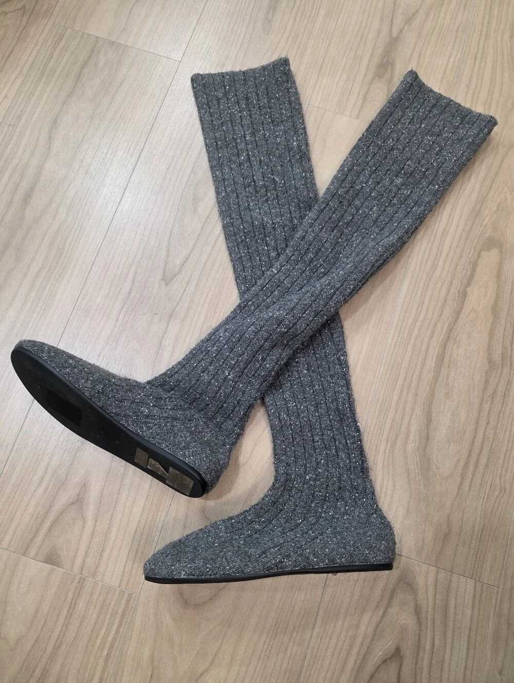 JEFFREY CAMPBELL Linings Thigh-High Sock Boot Sz 8