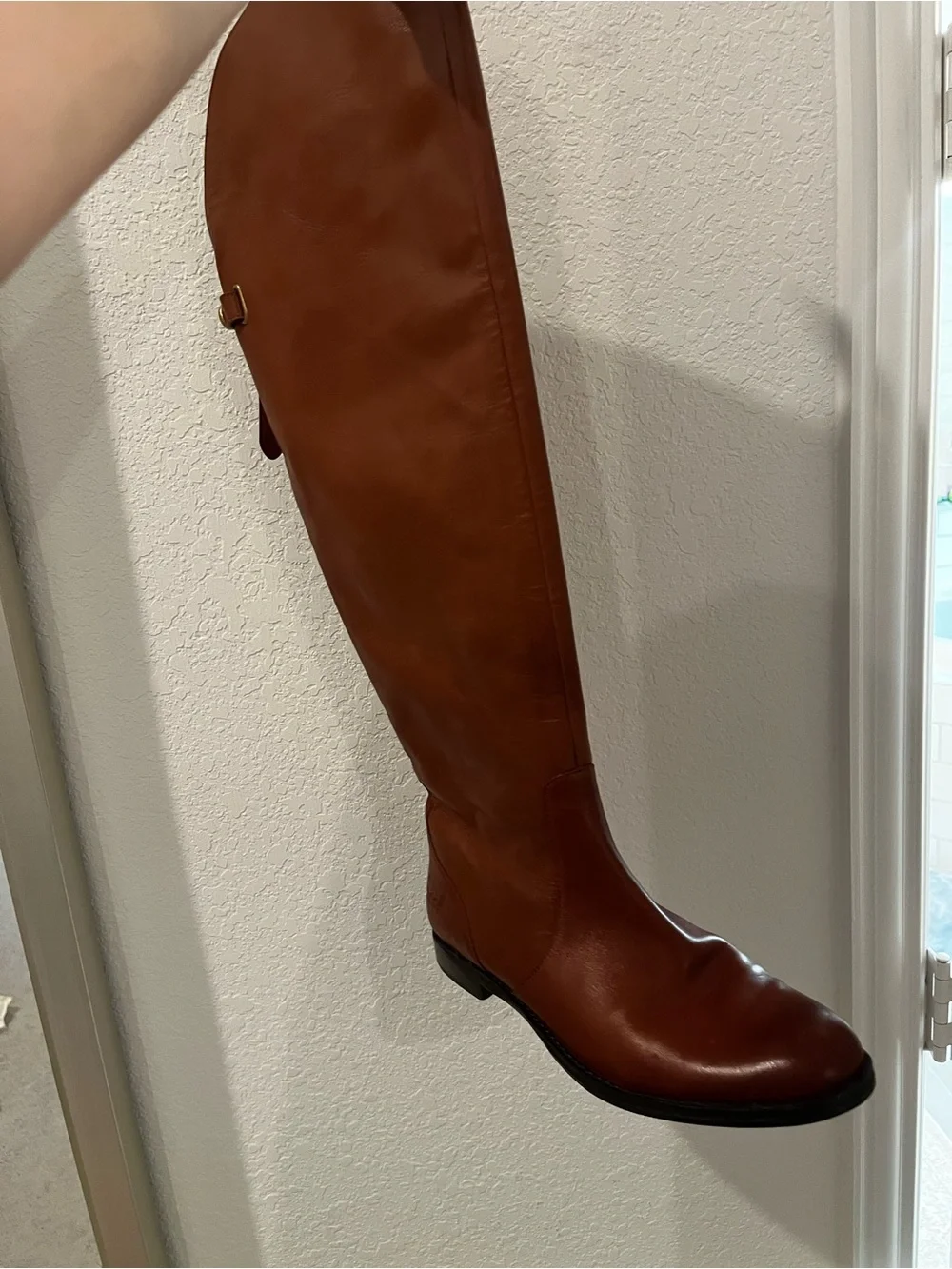 COACH Cheyenne Whisky Leather over the knee boots 9.5