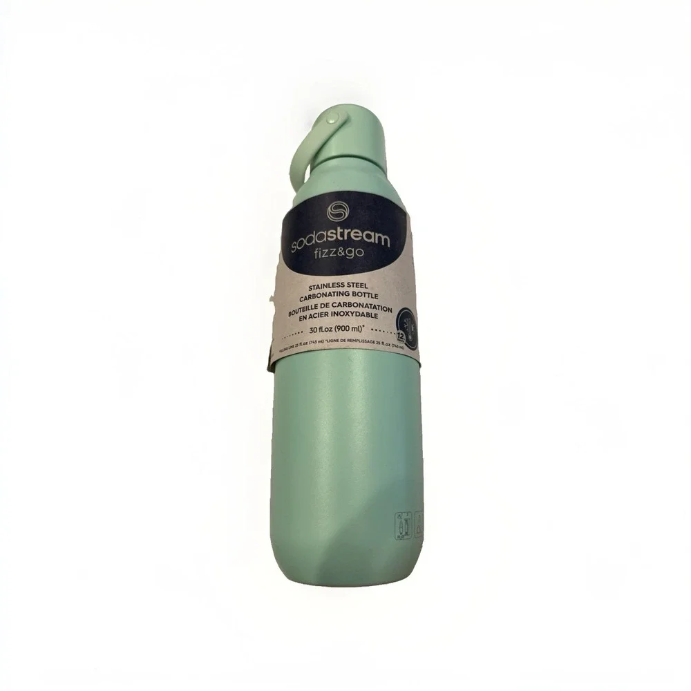 Sodastream Fizz & Go Stainless Steel Carbonating Bottle 30 fl.oz Mint Green