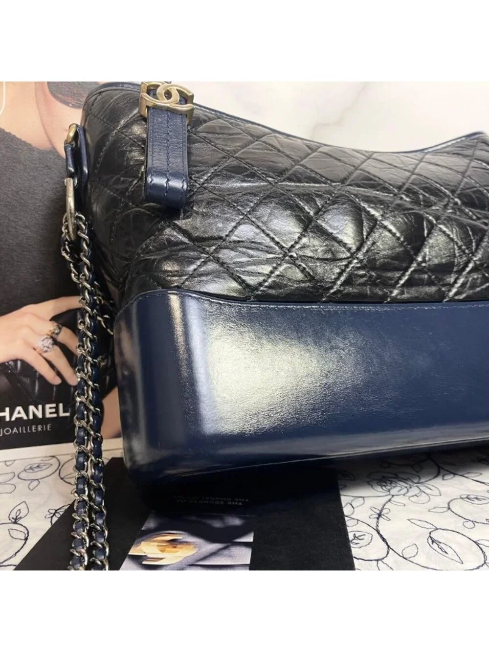 Chanel Gabrielle Bicolor Quilted Handbag