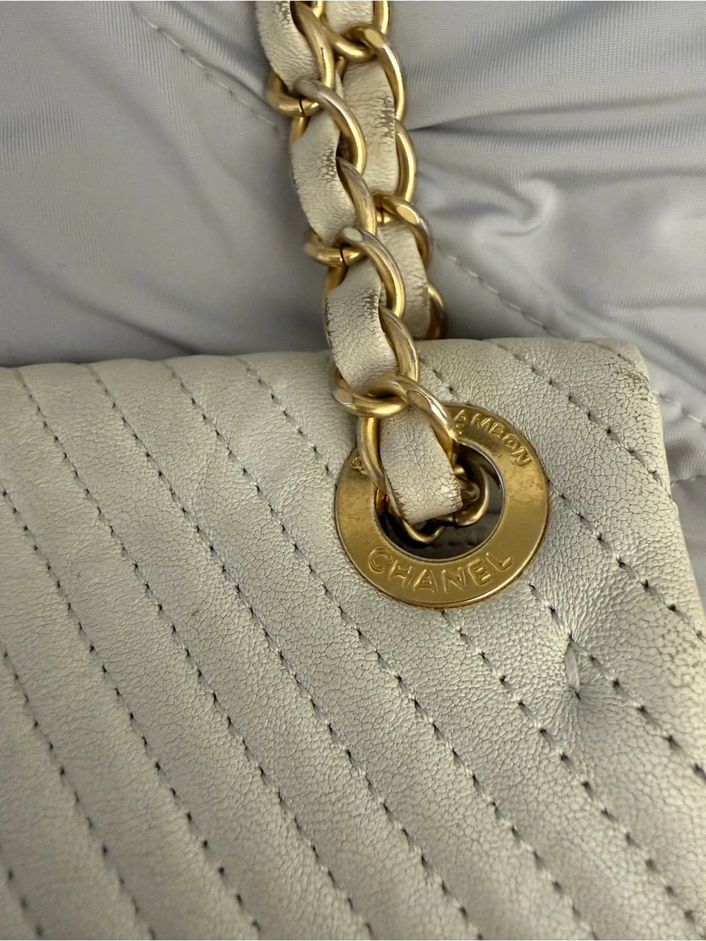 CHANEL quilted chevron