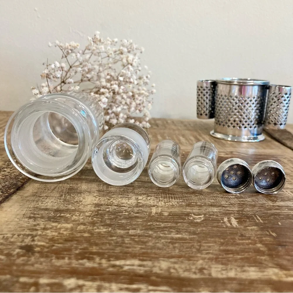 Silver Plated Cruet Set Salt Pepper & Condiment Knickerbocker Silver Co Art Deco