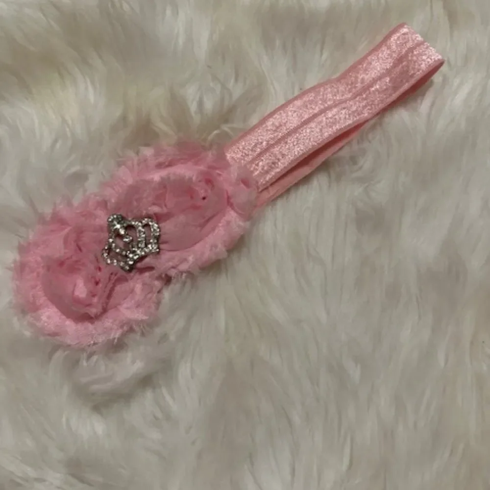 Pink Princess Shabby Headband  7439 Handmade NWT Boutique