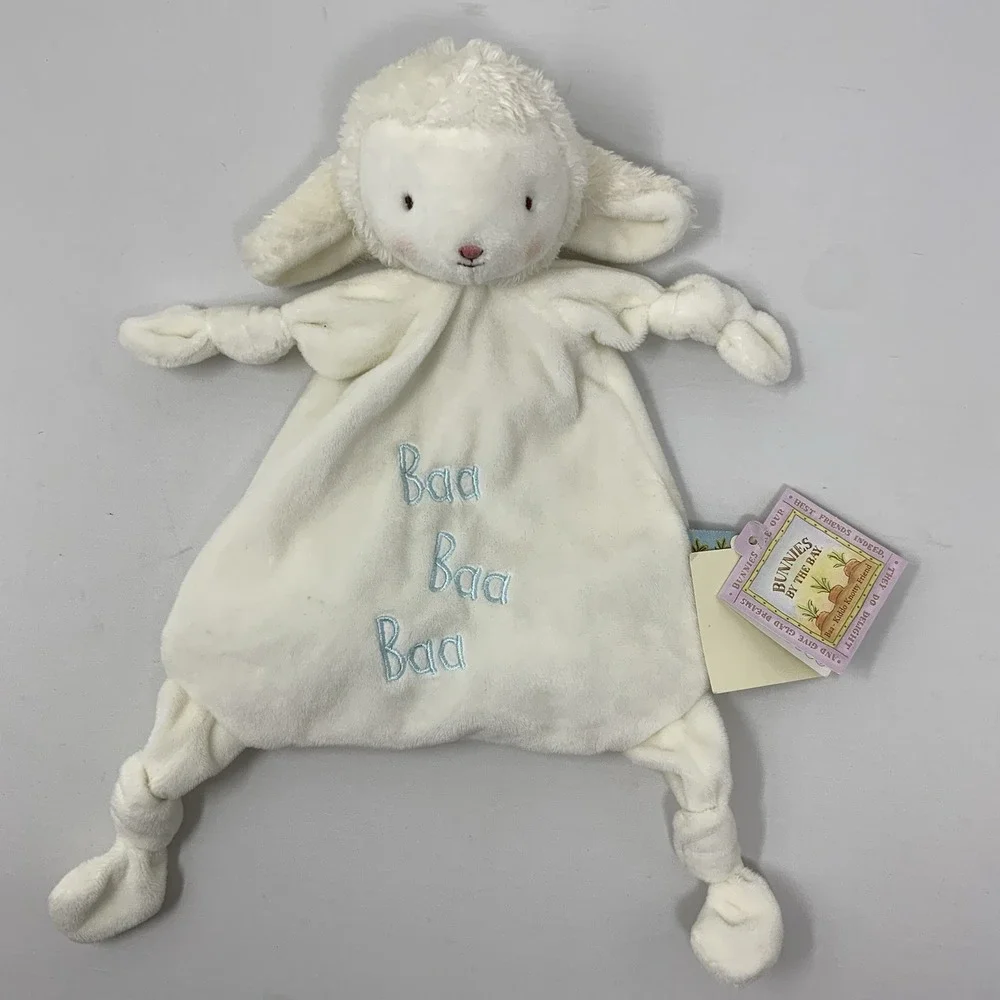 Bunnies By the Bay Knotty Friend Plush Lamb Sheep Lovey Security Blanket Baa Baa