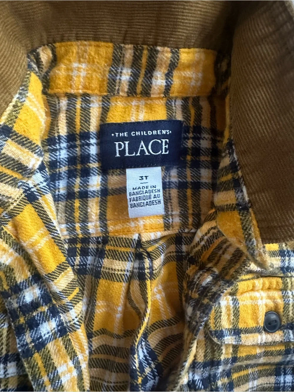 The Childrens Place yellow plaid