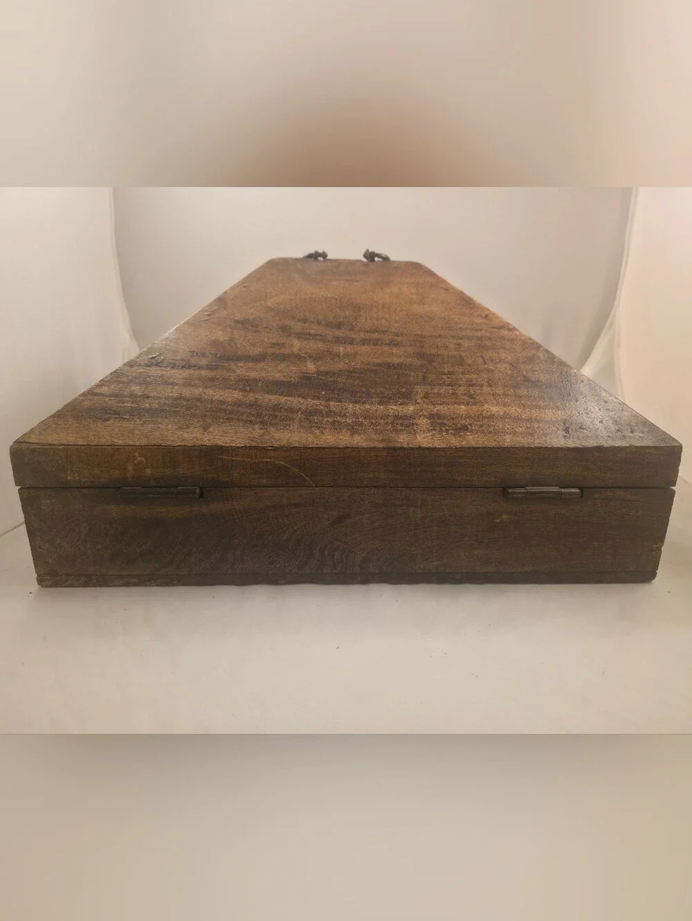 Antique Wooden Nettoor Petti Box – Vintage Indian Dowry Jewelry Chest