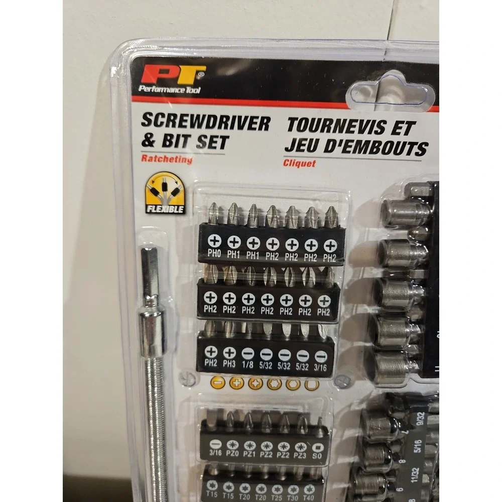 Performance Tool ‎ 66 pc  Screwdriver And Bit Set New In Package