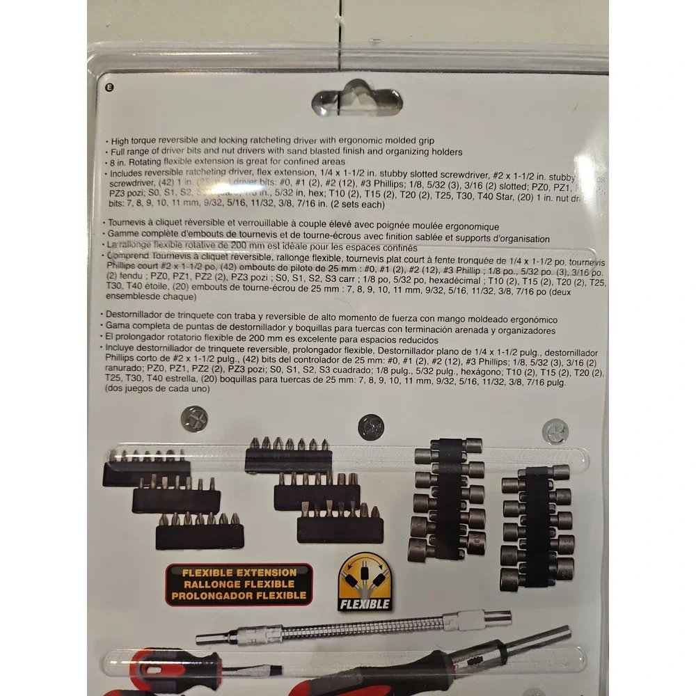 Performance Tool ‎ 66 pc  Screwdriver And Bit Set New In Package