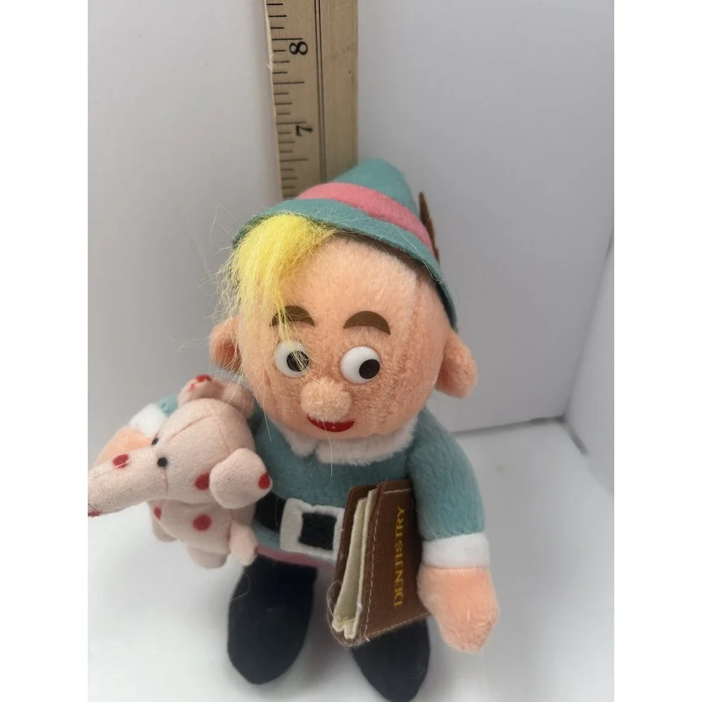 Vintage STUFFINS Inc. Dentistry Elf w/ Baby Elephant & Pink Spotted Elephant