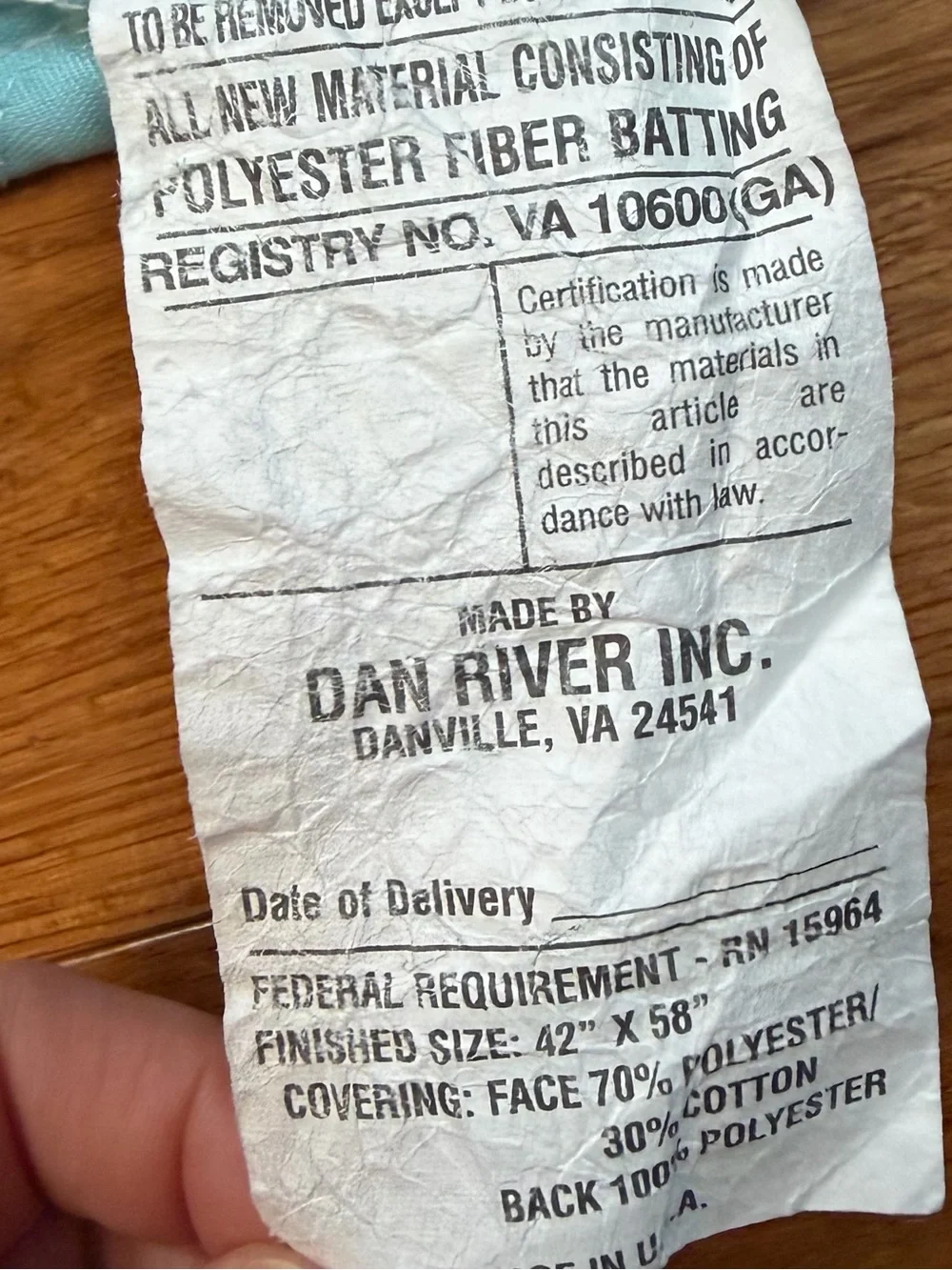 Dan River rare vintage