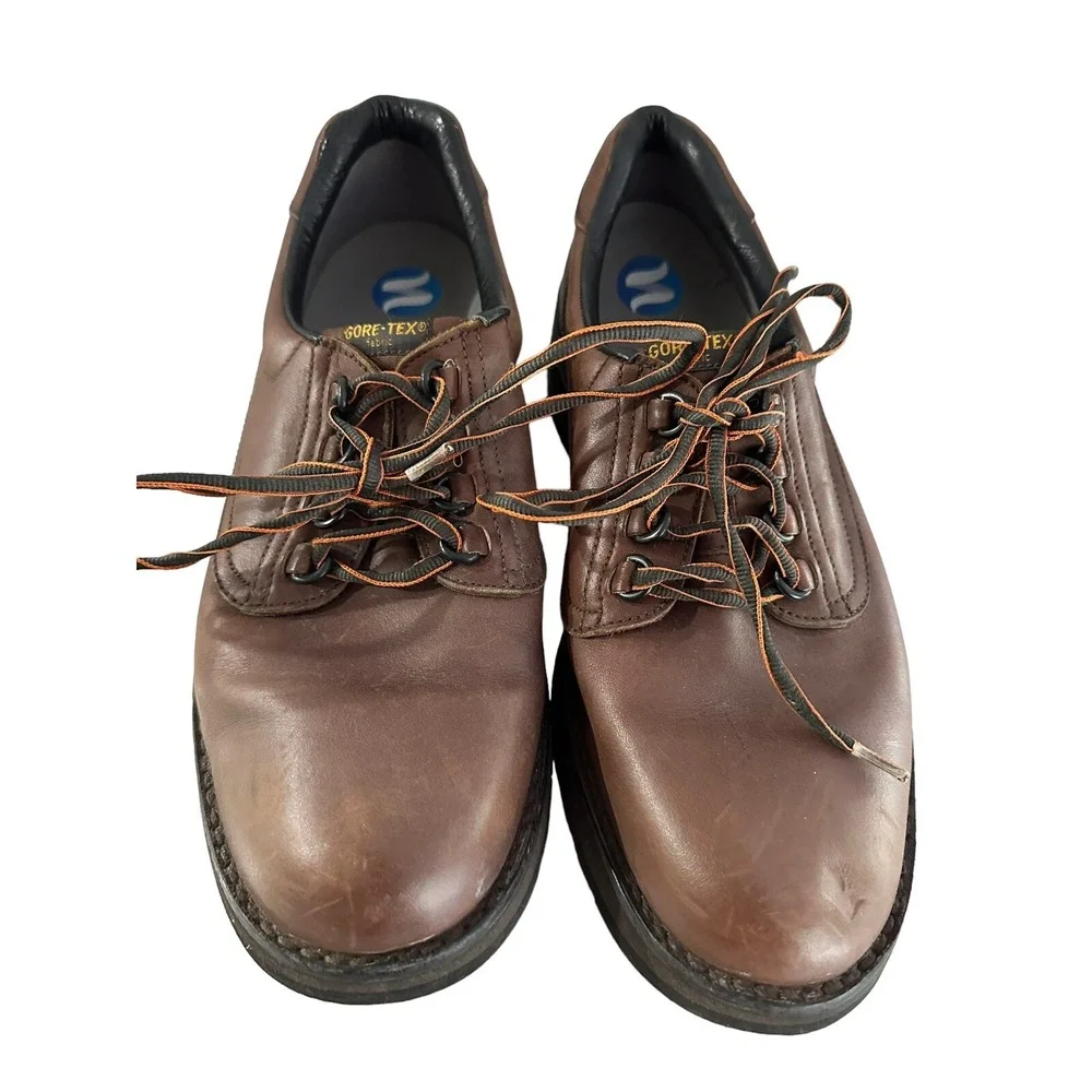 Rockport Vibram Men's Shoes 10 W  Brown Leather‎ Rugged Oxford Gore-Tex M9021