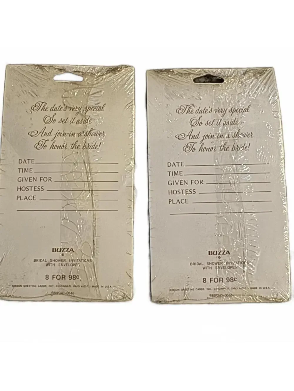 Vtg 70s Buzza Bridal Shower Invitations 16 CardsNOS Sealed Retro Boho‎ Floral
