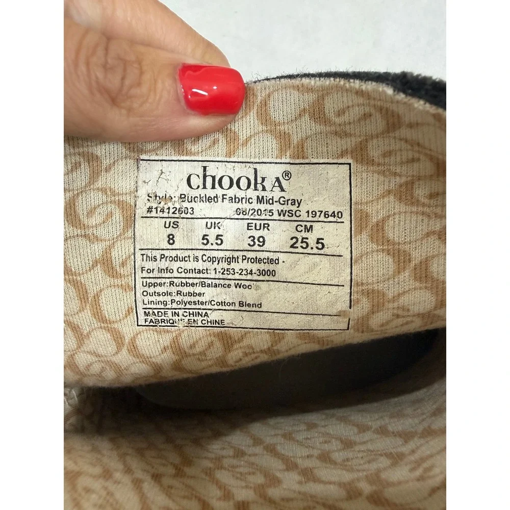 chooka buckled fabric