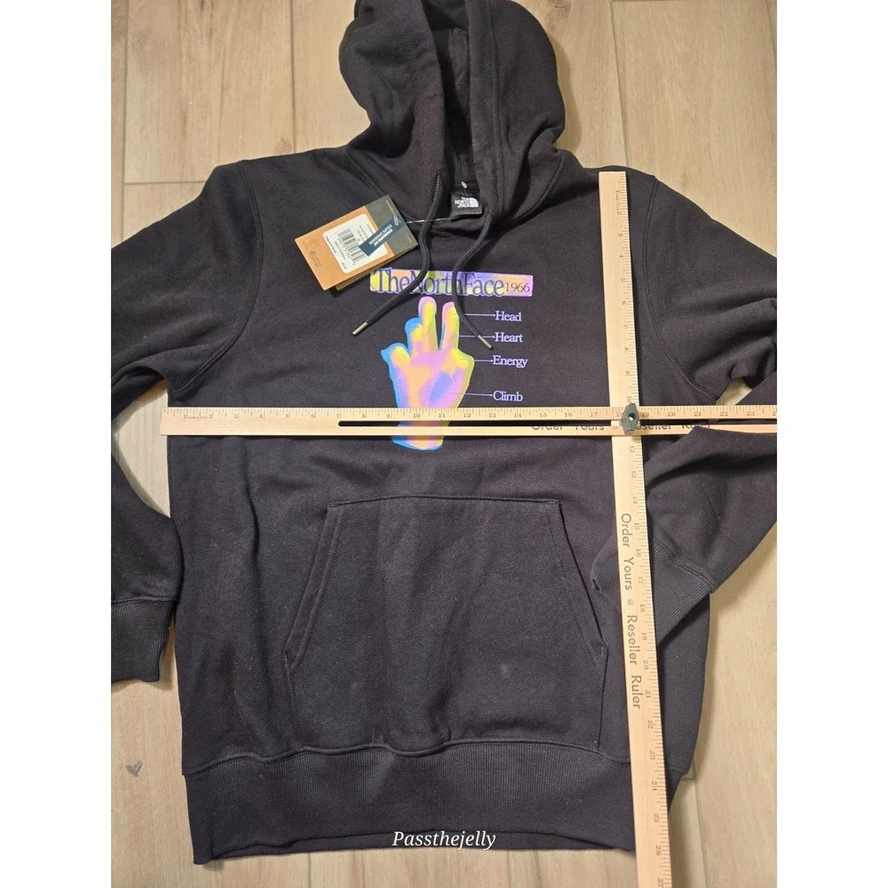 North Face Hoodie Mens Medium Black Graphic Pullover Sweatshirt‎ Outdoor Street
