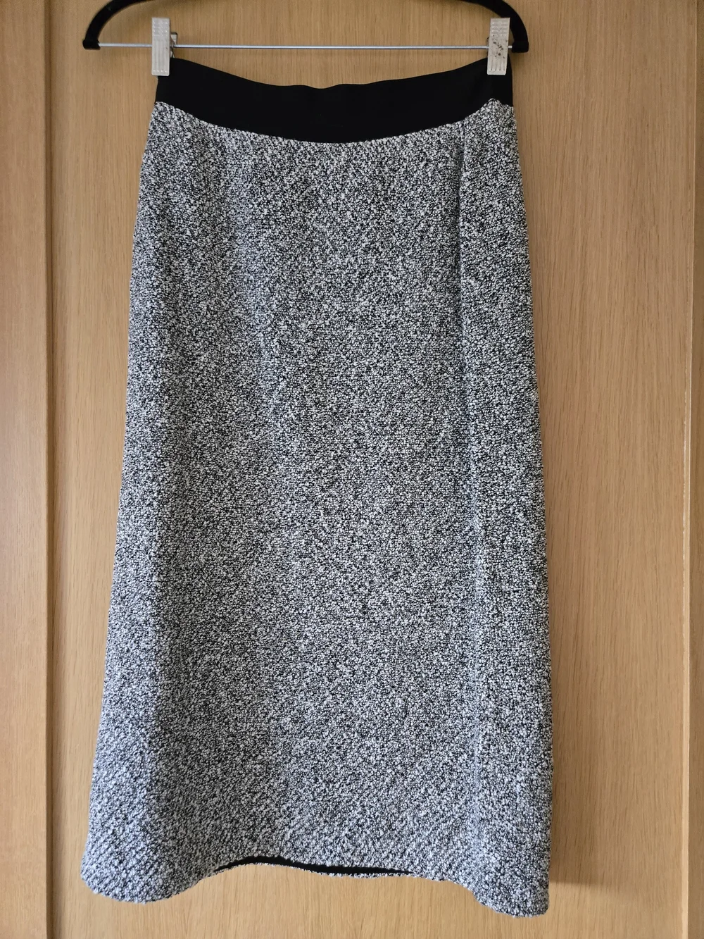 Brand New With Tags Tory Burch Black & White Tweed A-Line Skirt
