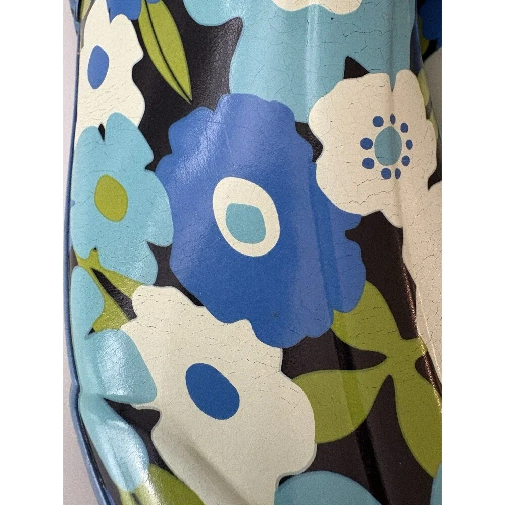 Bogs Rain Boots Blue Spring Flower Rubber Waterproof Gardening Women's Size 11