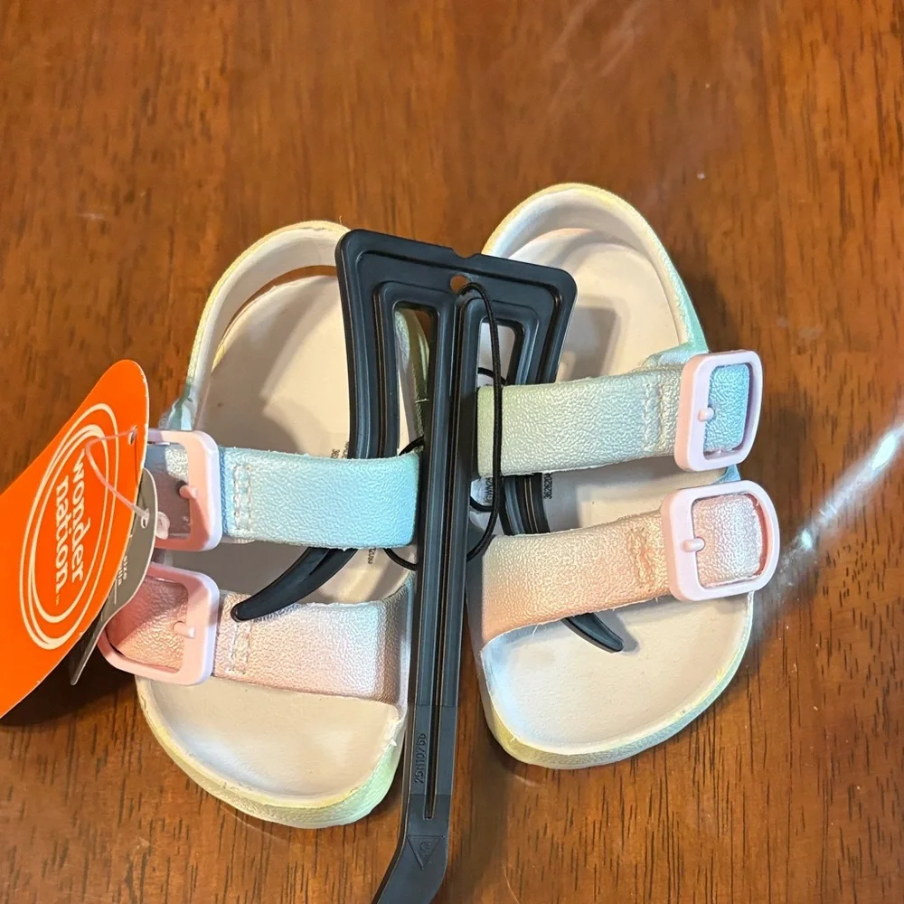 Wonder Nation Kids Sandals - Pastel Blue and Pink