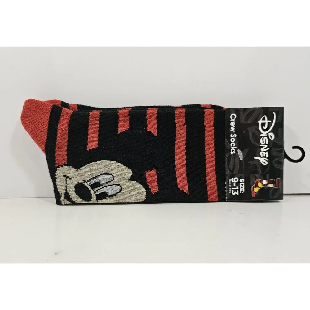 NWT Disney Mickey Mouse Crew Socks‎ Sz 9-13
