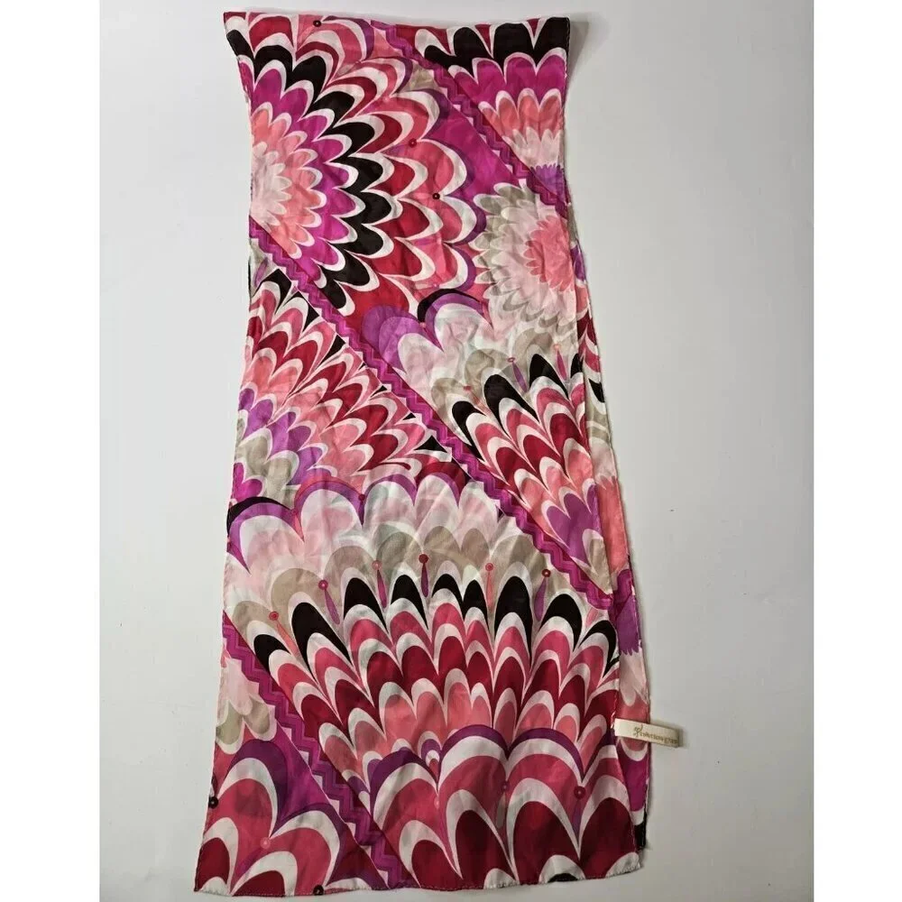 COLLECTION EIGHTEEN 100% SILK MULTICOLOR SCARF