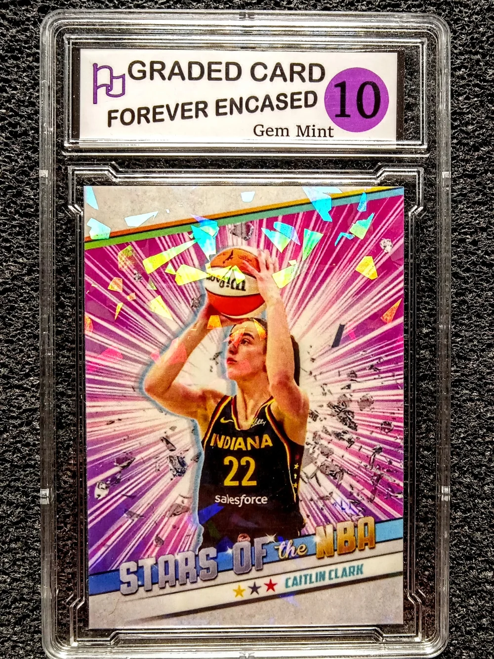Caitlin Clark Indiana Fever Cracked Ice Basketball Rookie Catd