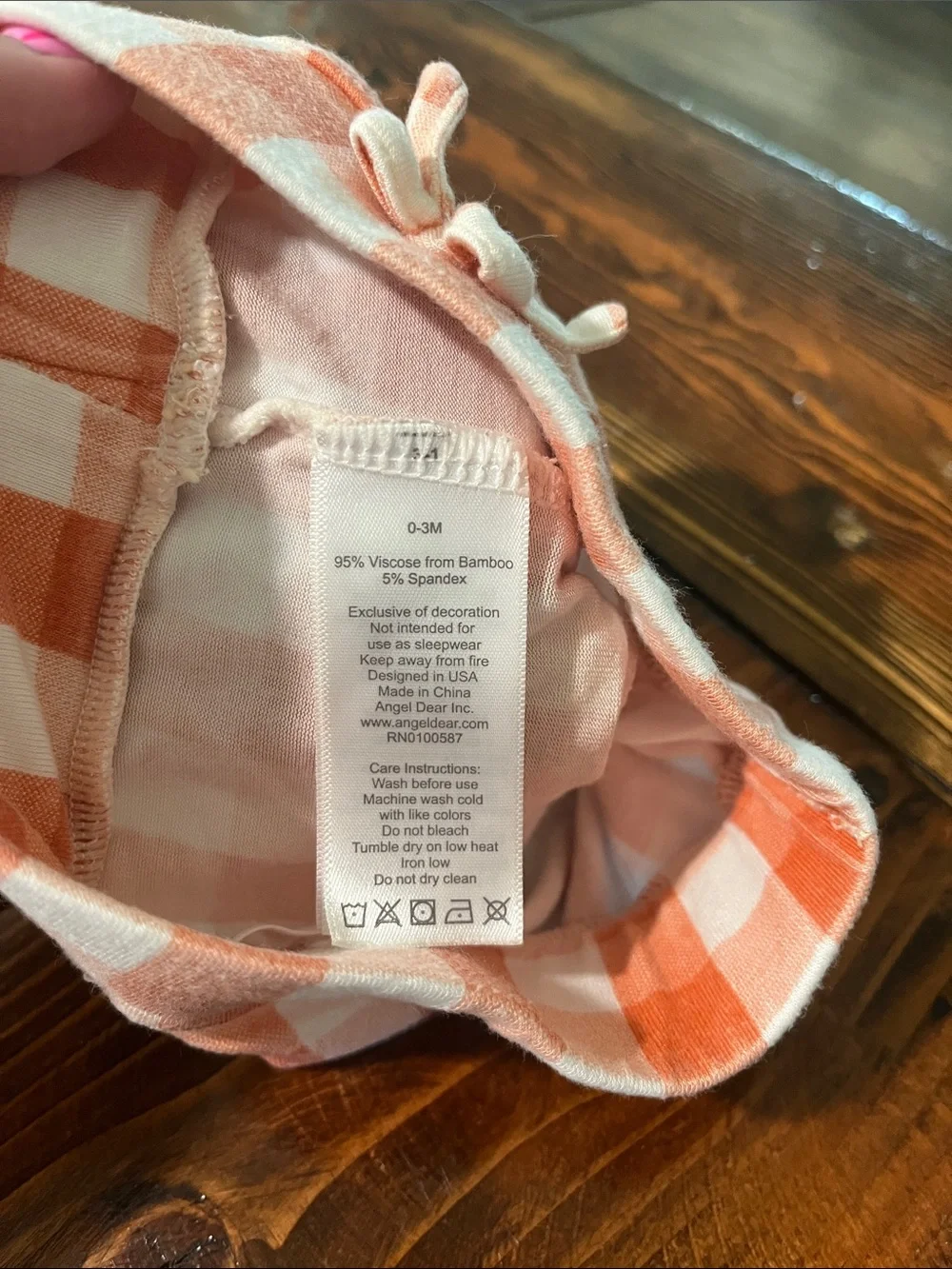 Angel Dear soft gingham