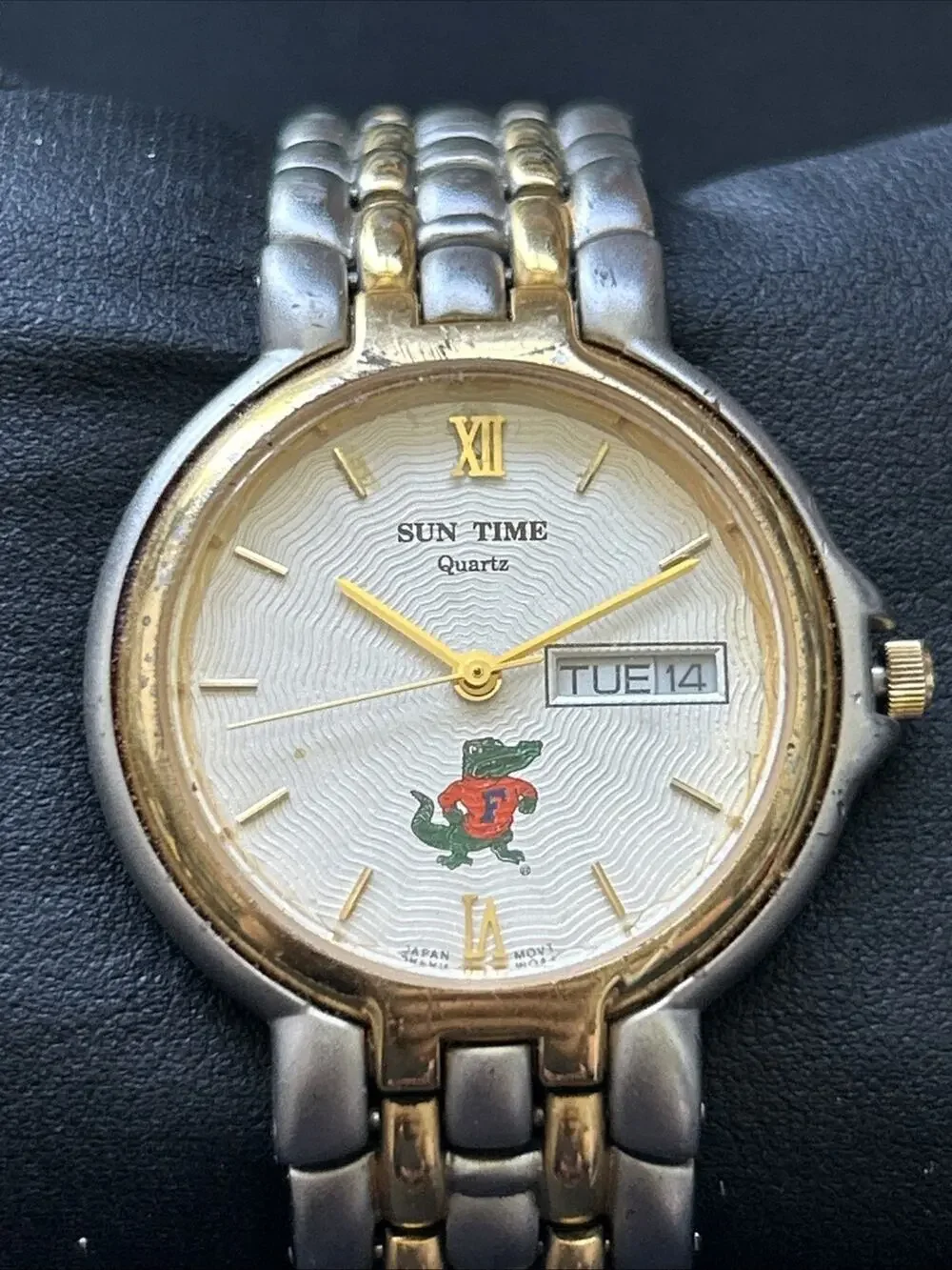 Vintage Sun Time Two Tone Florida Gators Women’s Quartz Watch