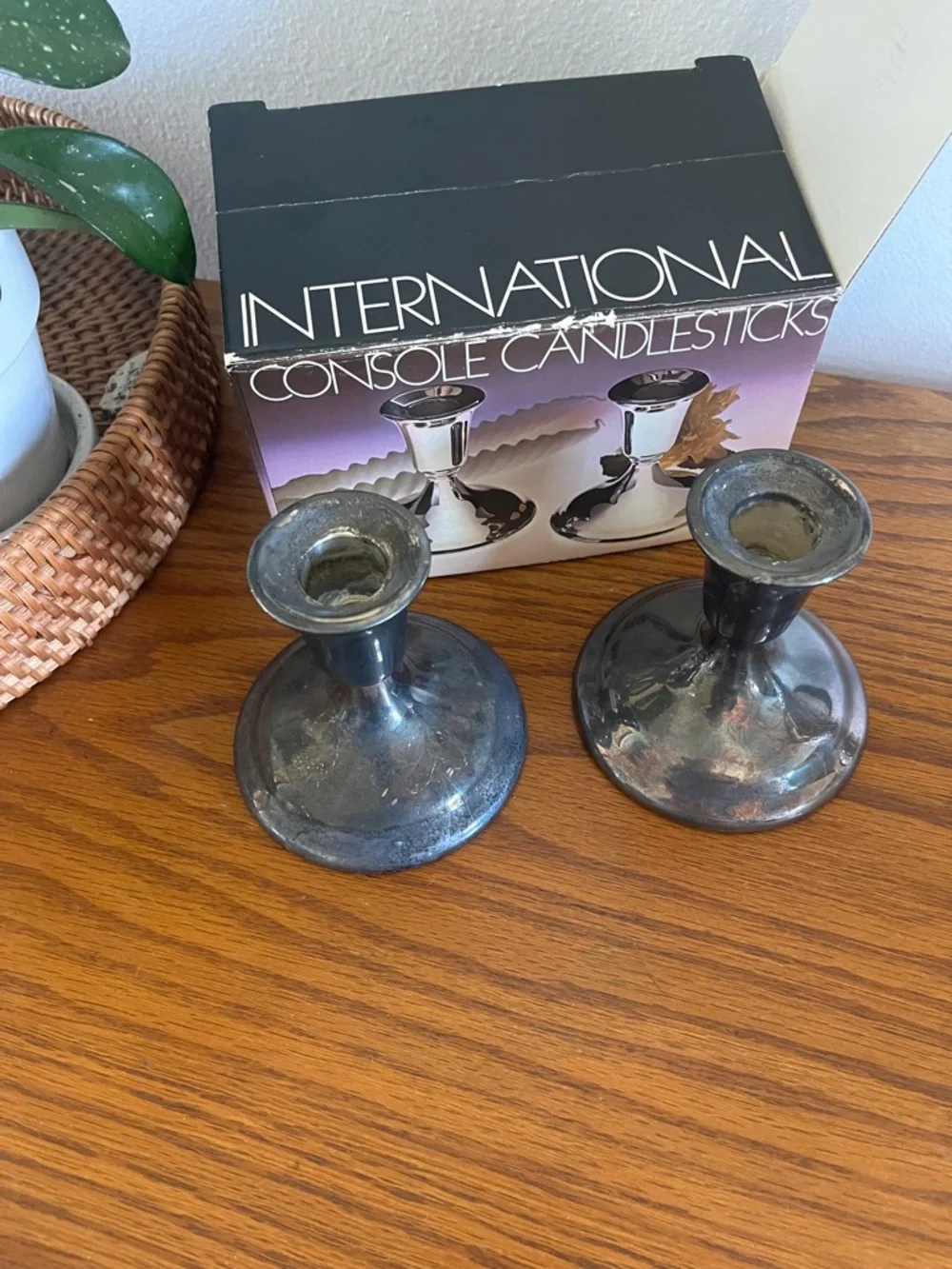 International console candlesticks set two