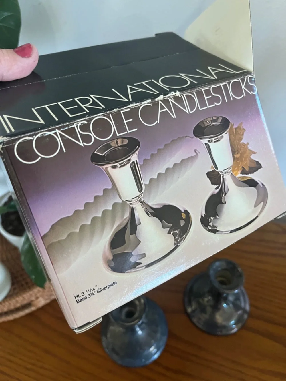 International console candlesticks set two