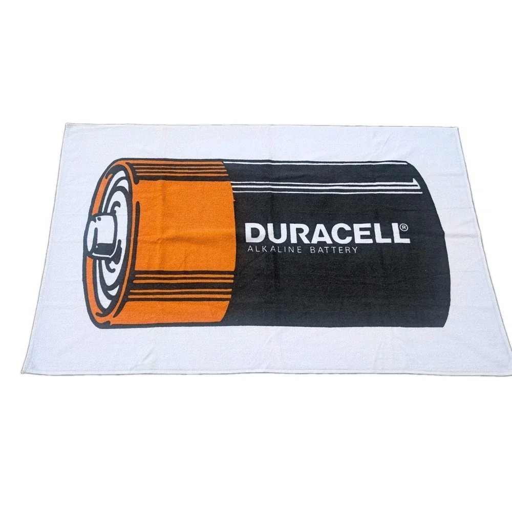 Vintage Duracell Battery Beach Bath Towel D- Cell Advertising 35