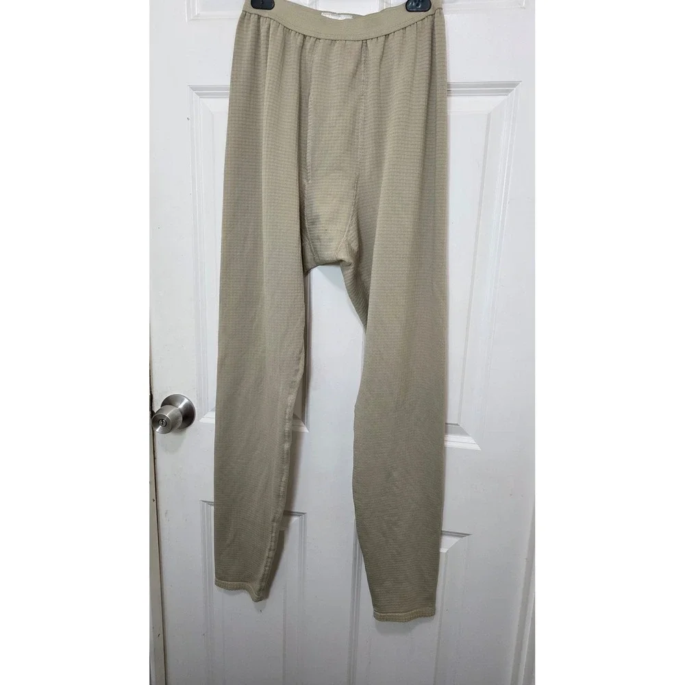US Army ECWCS Gen III L2 Polartec Grid Fleece Thermal Pants Mens ML‎ Tan Kenyon