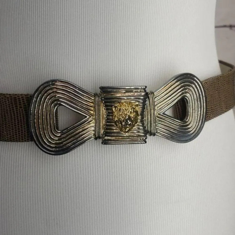 Mimi Di N Vintage Infinity Lion‎ Belt bow decoration closure1986