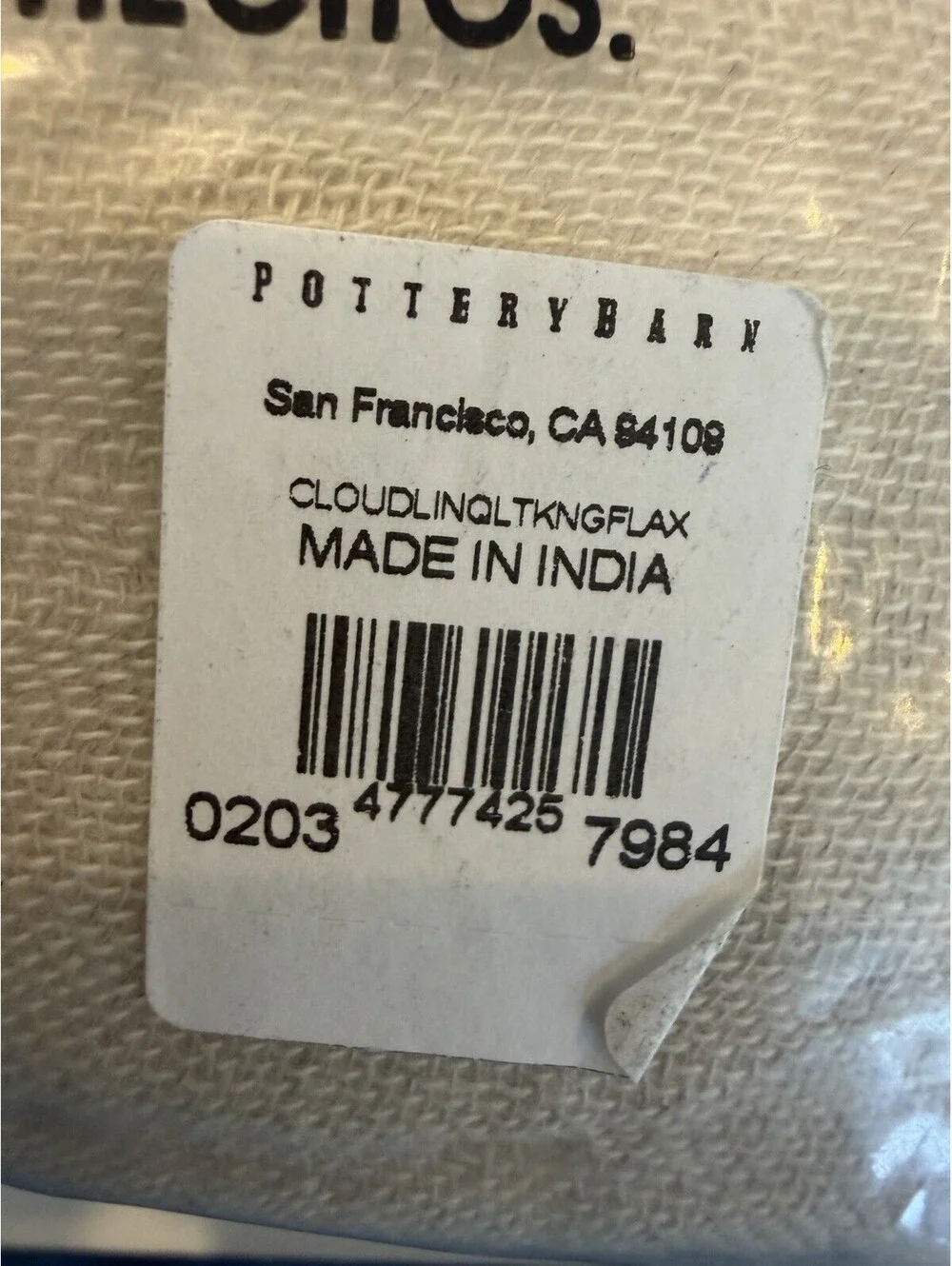 New Set Of 2 PotteryBarn Cloud Linen King Shams Flax New Sealed