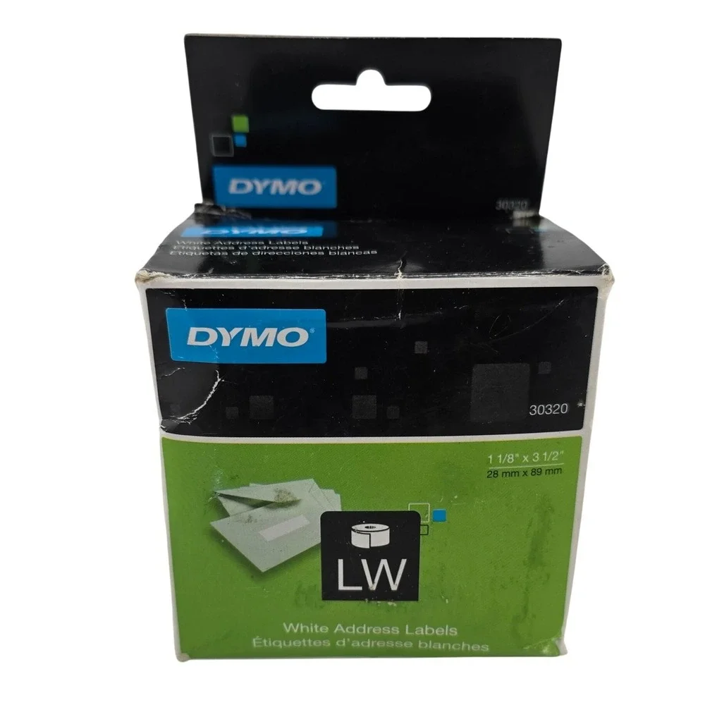DYMO LW White Address Labels 30320 1 1/8‎ x 3 1/2 Inches