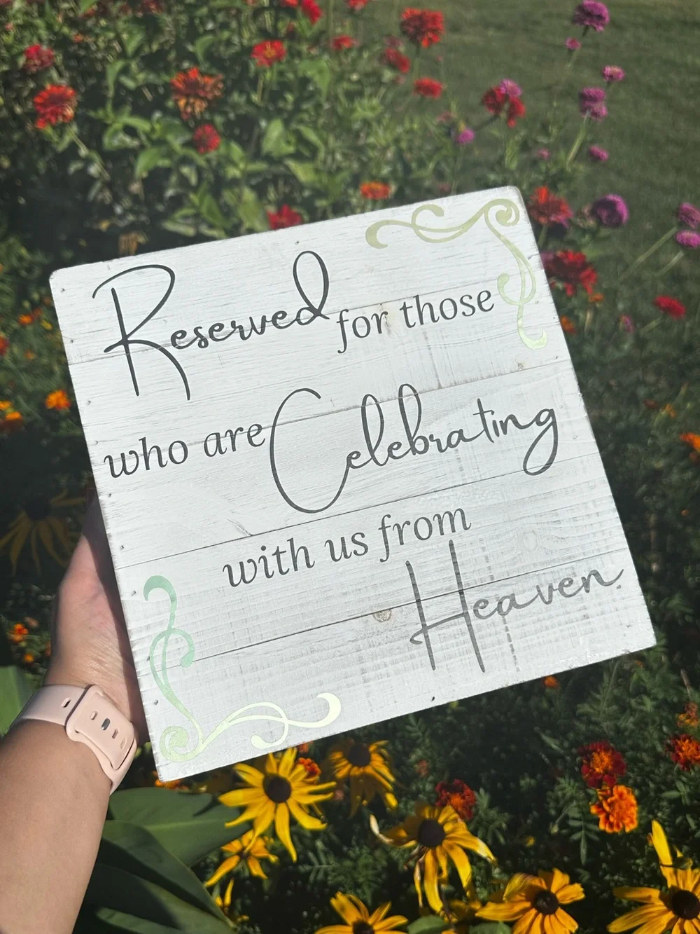 Memorial Sign- Reserved for Those in Heaven
