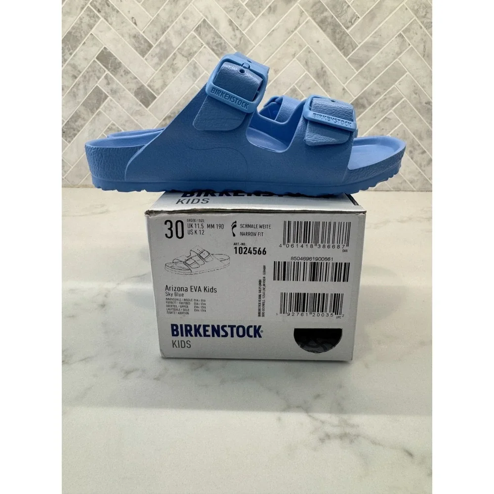 Birkenstock Arizona EVA Sandals Kids Youth Size 12 30 Sky Blue‎ Slip On Slides