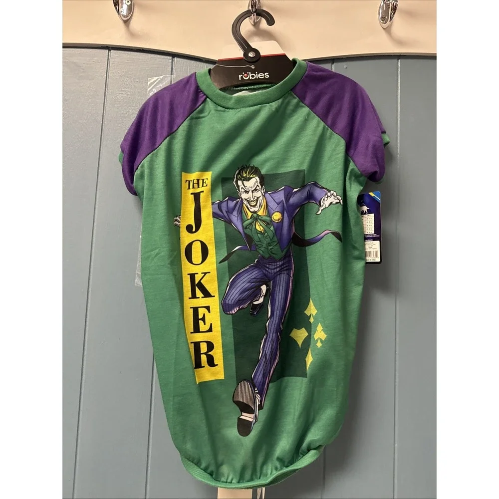 Rubies Fetch for Pets Batman The Joker‎ Dog T Shirt Size Large With medium Wig