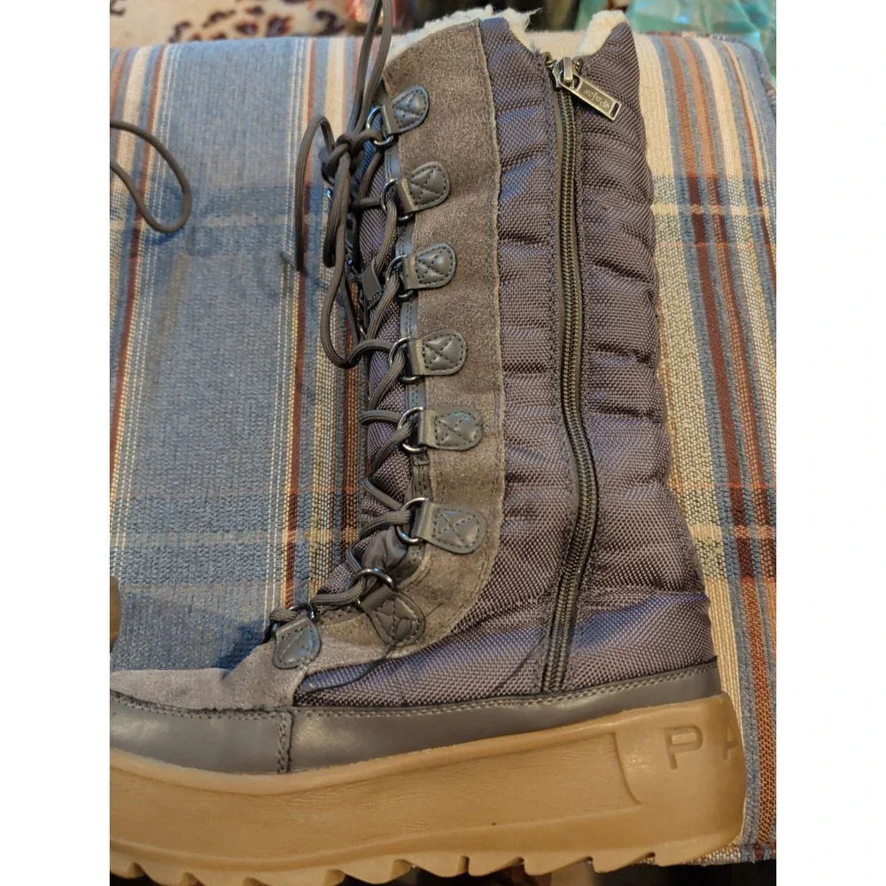 Pajar GREENLAND Tall Insulated Waterproof Boot Womens US 8-8.5 Gray Winter Boots