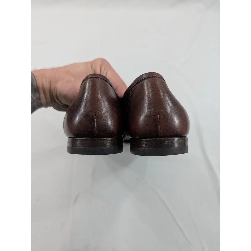 Santoni Tassel Loafers Mens 8 1/2 Leather Slip On Dress Shoes‎ Italy 181386