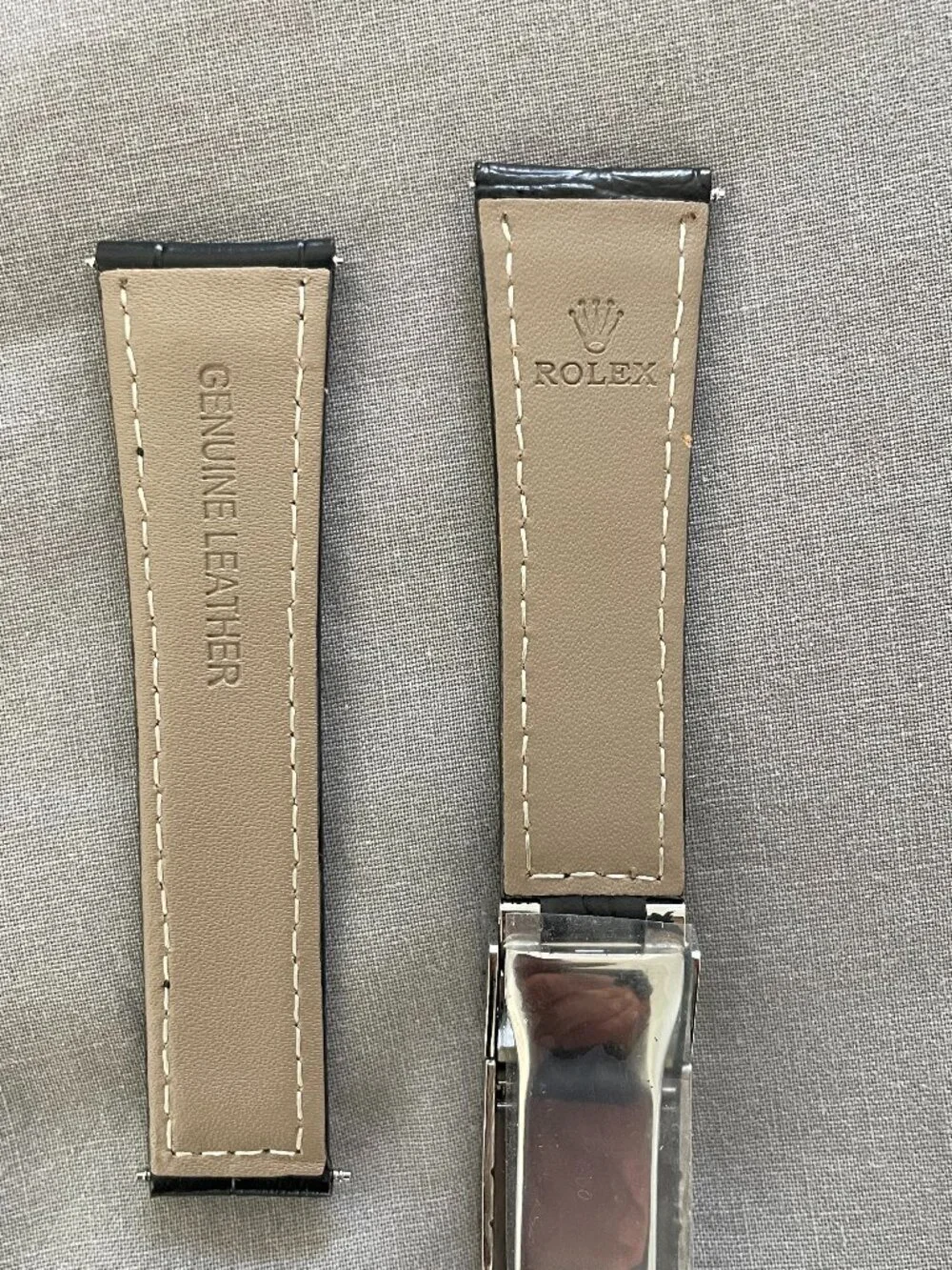 Rolex black leather