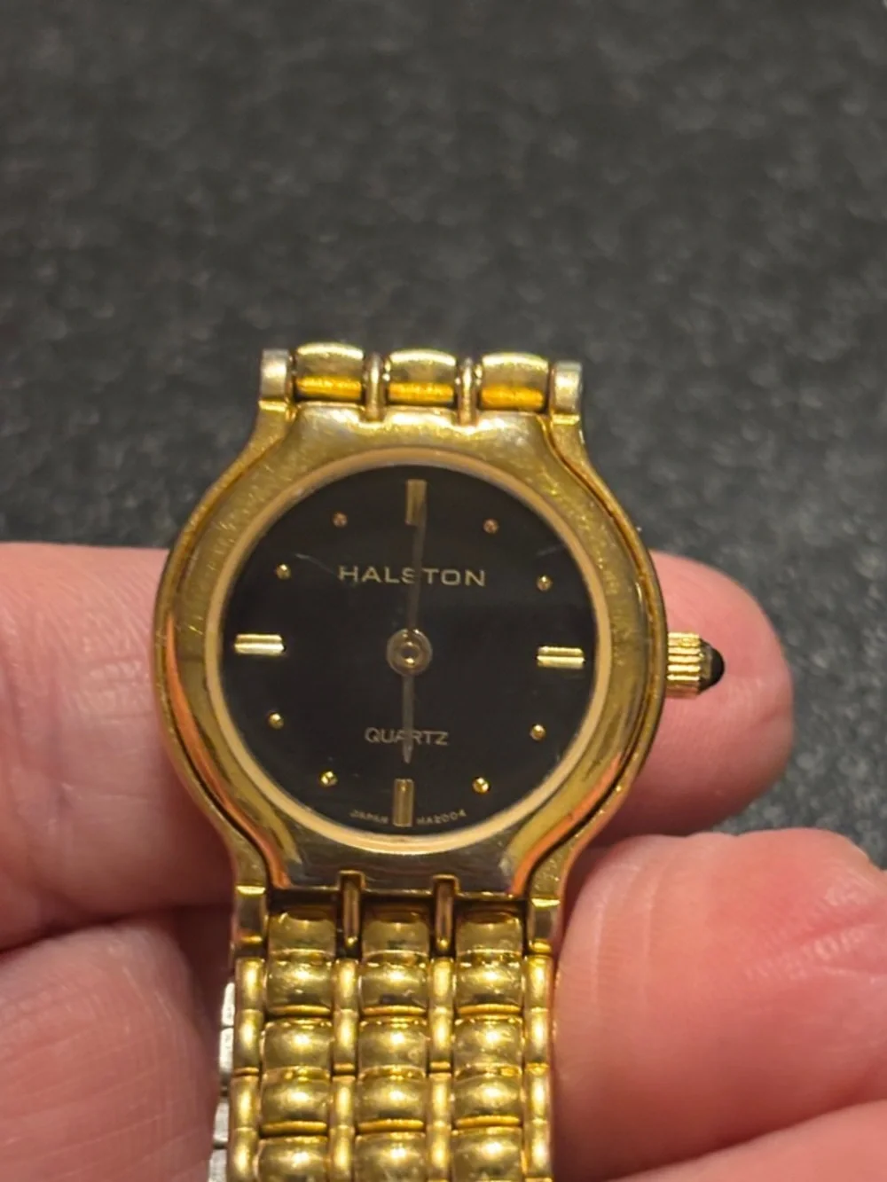 Halston Heritage Two-Tone Gold‎ and Silver Back Bracelet Watch
