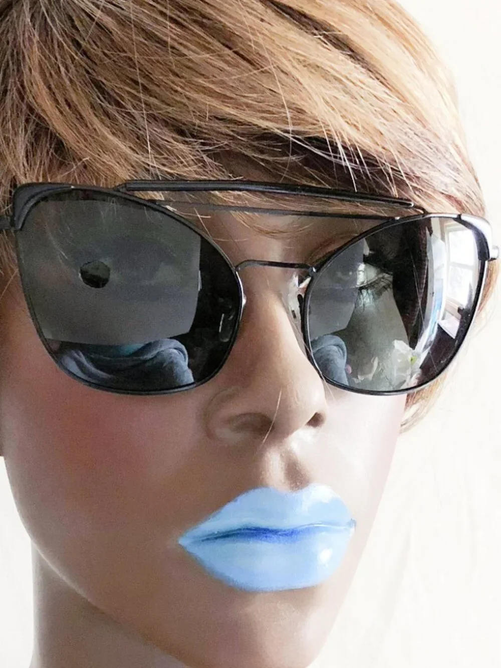 Black Brow Bar Cat Eye Fashion Sunglasses